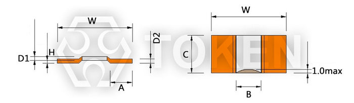 合金貼片電阻 (LRS) - M/K 系列 尺寸圖