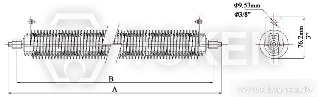 圓形板式電阻器標準尺寸 (DRE-P)