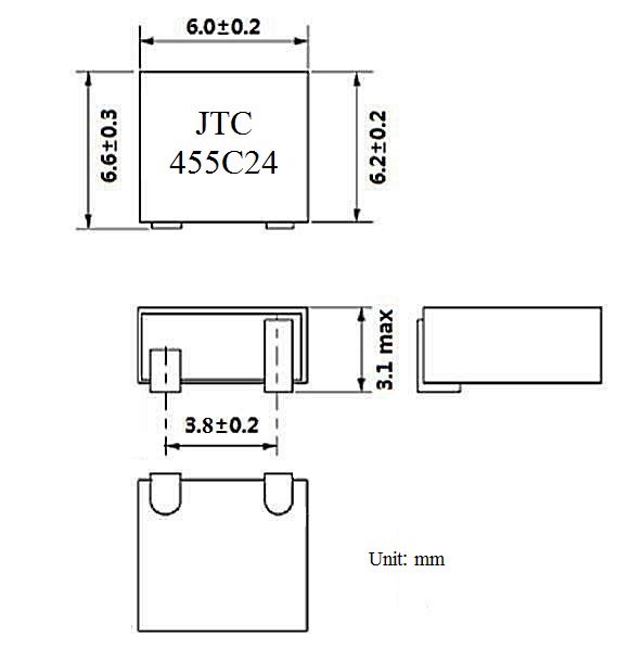 Surface Mount (JTC) Dimensions