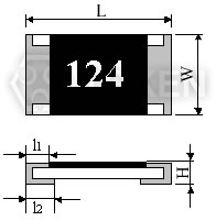 Thick Film Flip Chip Resistor (FCR) Dimensions