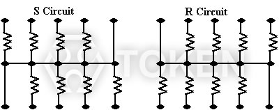 厚膜排列电阻器 (RCN) 电路图