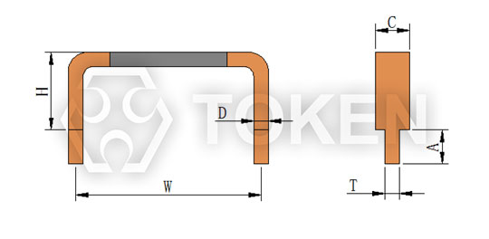 冲压型采样电阻器 (FLU) 尺寸规格 (单位：mm)