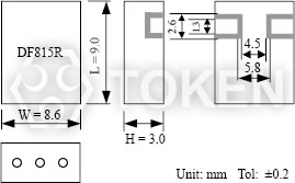 介质带通滤波器 - DF 多腔型系列 尺寸图