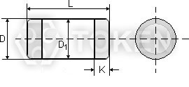 超精密无引线电阻 (RJM) 尺寸图