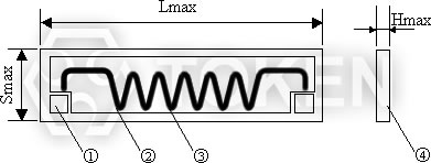 (RI82) 片状无感高压脉冲电阻器 片状 a 类型规格尺寸