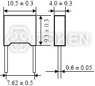 (UPR) 尺寸图 (Unit: mm) 标准型超精网络电阻