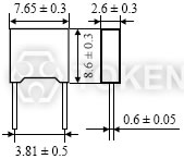 (UPSC) 尺寸图 (Unit: mm) 小型化超精密网络电阻