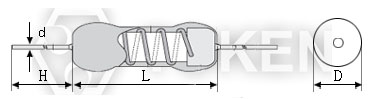 绕线电阻器 (KNP)尺寸图
