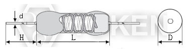 功率绕线无感电阻器 (KNPN) 尺寸规格图