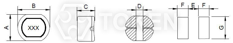 高频扼流滤波功率电感器 (TPSRB) 尺寸图 (Unit: mm)