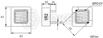 High Current Power Inductors (TCDY0806) Dimensions