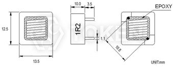 High Current Power Inductors (TCDY1310) Dimensions