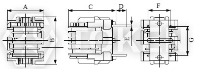 (TCUT20) Line Power Filter Dimensions