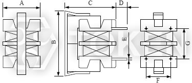 EMI Line Filters (TCUU98V) Dimensions