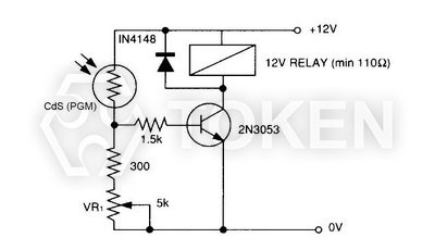 Sensitive light operated relay