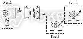 SMD RF Balun Transformer (TCB5F - 458PT) Test Circuit