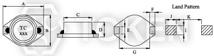 Shielded SMD Power Inductors (TPS5022DC) Dimensions