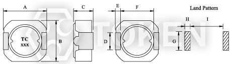 SMD High Current Inductor (TPSDS) Dimensions