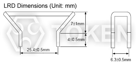 敞開式四引腳電阻/四引線電阻 LRD 尺寸