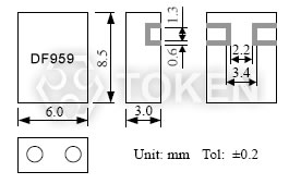 Dielectric Filters (DF) DF-B Type Dimensions