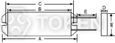 超薄鋁殼電阻器 (ASP) 尺寸圖