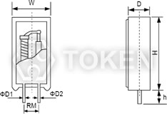 熱熔斷保險絲電阻器外形尺寸圖