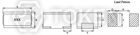 RF Inductor (TRCM 系列) 尺寸圖