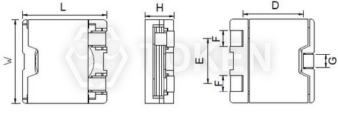 貼片繞線功率電感器 (TPSPC) 結構圖及尺寸