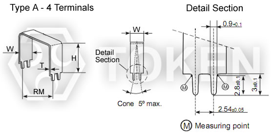 Semi-customized (LPS) Dimensions Type A - Four Terminals for Kelvin Connections