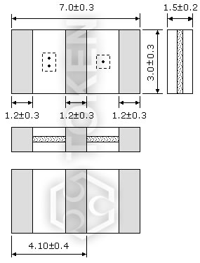 Chip (LTCA/CV10.7M) Dimensions