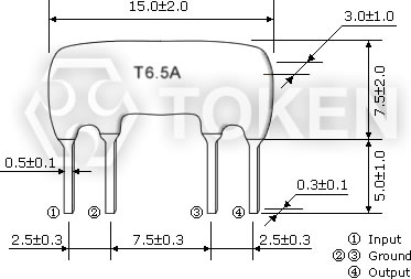 LTT MA 系列 - 陶瓷滤波器高选择型 尺寸图