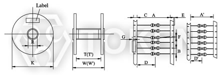 色码电感器 (Axial Lead Type)打带及卷轴规格尺寸 