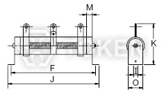 管型可调功率电阻 (DRS-A) 水平式支架 尺寸图
