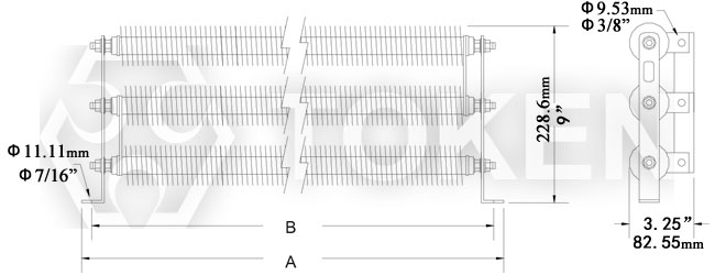 (DRE-G3) 圆形板式电阻器尺寸