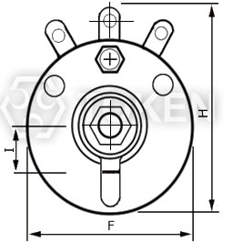 电位器 线绕可变电阻器 变阻器 (FVR) 尺寸图