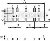 声表面波 (ARC11A) 尺寸图