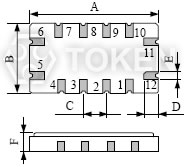 声表面波 (SMP-53) 尺寸图