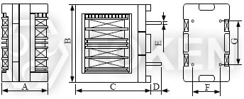 EMI Line Filters (TCET24B) Dimensions