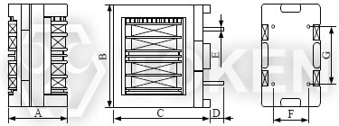 EMI Line Filters (TCET28B) Dimensions