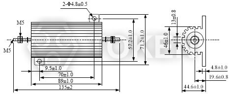 Heat Sinkable Dimensions (AH-250, AH-250N)