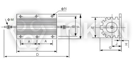 Heat Sinkable Dimensions (AH-250, AH-250N)