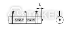 (DRS-A) Vertical mount Dimensions