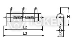 (DRSB) Horizontal mount Dimensions