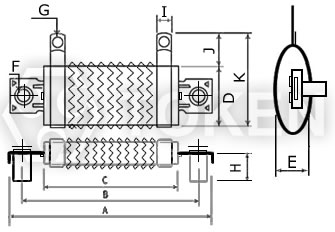 Wave Type (ZQR 60W ~ 450W) Dimensions