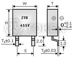 Surface Mountable KHz (ZTBY) Dimensions