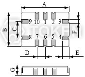 SAW (SMP-03) Dimensions